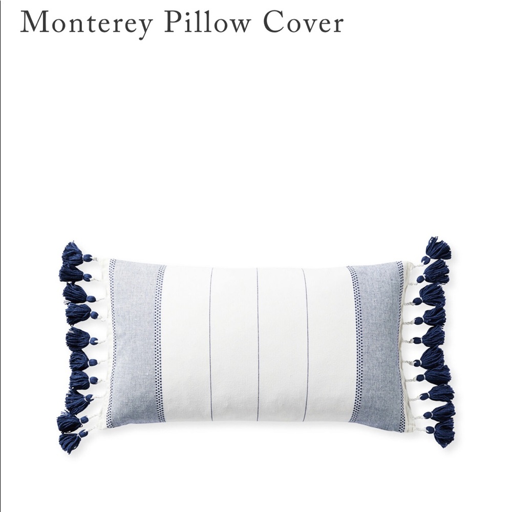 Serena & Lily Pillow w insert  - 12” x 21” - New